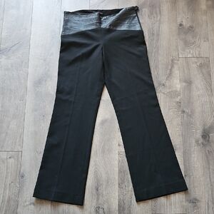 BCBG - Black Pants with Leather Detail